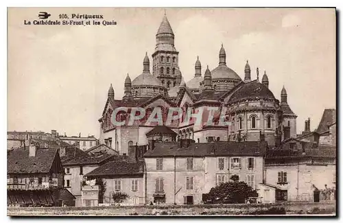 Ansichtskarte AK Perigueux La Cathedrale St Front et les Quais