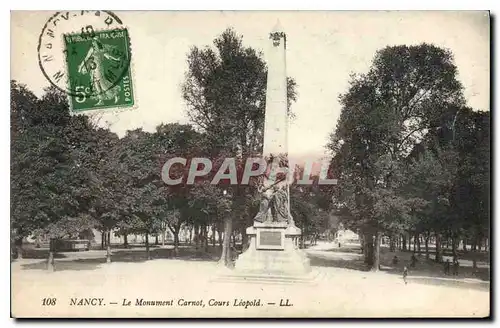 Cartes postales Nancy Le Monument Carnot Cours Leopold