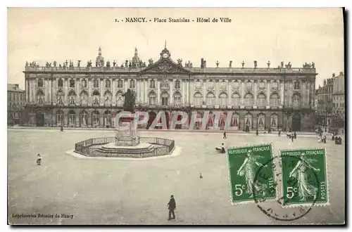 Cartes postales Nancy Place Stanislas Hotel de Ville