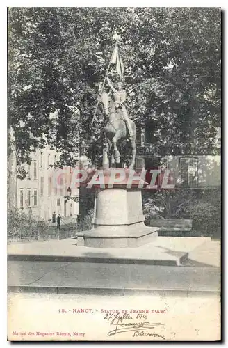 Cartes postales Nancy Statue de Jeanne d'Arc