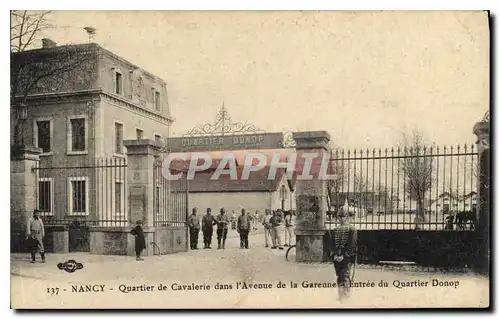 Cartes postales Nancy Quartier de Cavalerie dans l'Avenue de la Garenne Militaria