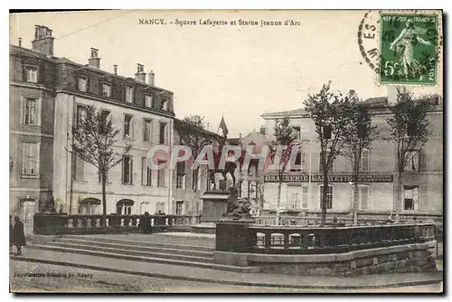Ansichtskarte AK Nancy Square lafayette et Statue Jeanne D'Arc Brasserie Lafayette