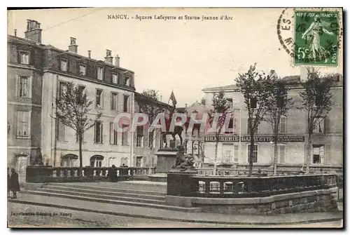 Cartes postales Nancy Square lafayette et Statue Jeanne D'Arc Brasserie Lafayette