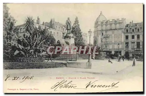 Cartes postales Nancy Statue Place Thiers