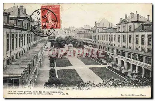 Cartes postales Nancy Hospice Civil