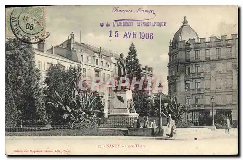 Cartes postales Nancy Place Thiers