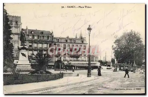 Cartes postales Nancy Place Thiers Tramway