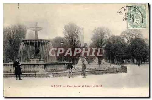 Cartes postales Nancy Place Carnot et Cours Leopold