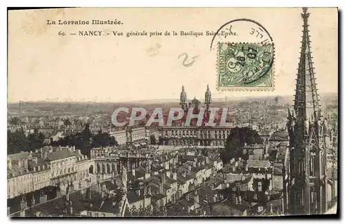 Cartes postales Nancy Vue generale prise de la Basilique Saint Epvre