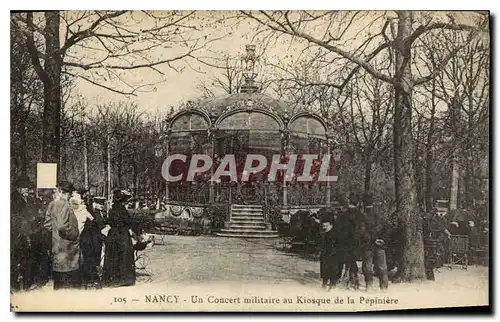 Ansichtskarte AK Nancy Un Concert militaire au Kiosque de la Pepiniere Militaria