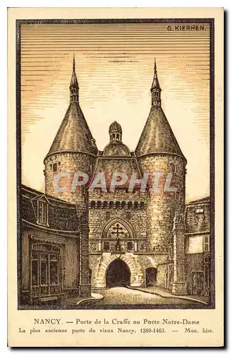 Cartes postales Nancy Porte de la Craffe ou Porte Notre Dame