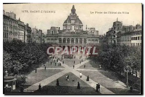 Cartes postales Saint Etienne La Place de l'Hotel de Ville