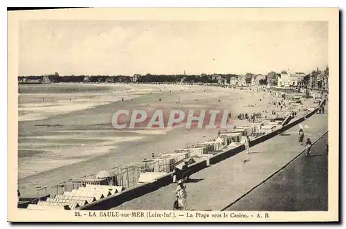 Ansichtskarte AK La Baule sur Mer Loire Inf La Plage vers le Casino