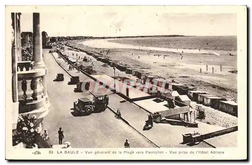 Cartes postales La Baule Vue generale de la Plage vers Pornichet Vue prise de l'Hotel Adriana