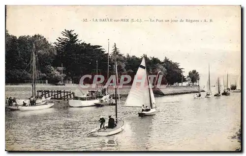 Ansichtskarte AK La Baule sur Mer Loire Inf Le Port un jour de Regates