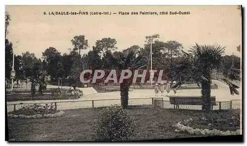 Cartes postales La Baule les Pins Loire Inf Place des Palmiers cote Sud-Ouest