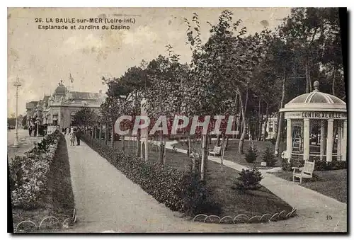 Ansichtskarte AK La Baule sur Mer Loire Inf Esplanade et Jardins du Casino