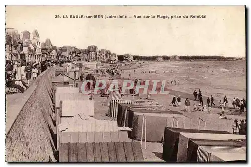 Cartes postales La Baule sur Mer Loire Inf Vue sur la Plage prise du Remblai