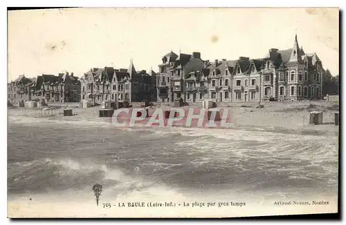 Cartes postales La Baule Loire Inf La Plage par gres temps