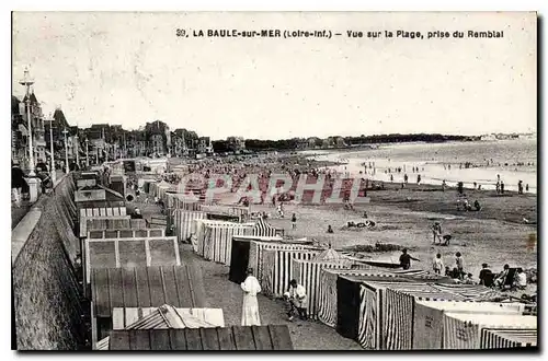 Cartes postales La Baule sur Mer Vue sur la Plage prise du Remblal