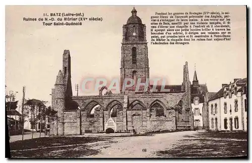 Cartes postales Batz Loire Ruines de Notre Dame du Murier Tour Saint Guenole