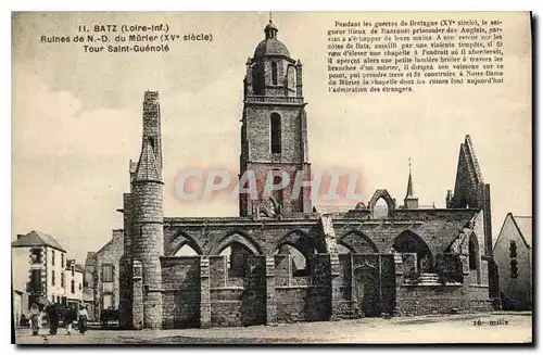 Cartes postales Batz Loire Ruines de Notre Dame du Murier Tour Saint Guenole