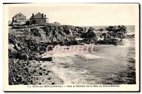 Cartes postales Batz sur Mer Loire Cote et Rochers de la Baie de Grand Mathieu