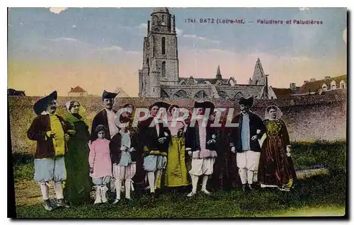 Cartes postales Batz Loire Paludiers et Paludieres Folklore