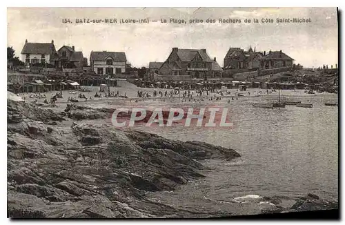 Ansichtskarte AK Batz sur Mer La Plage prise des Rochers de la Cote Saint Michel