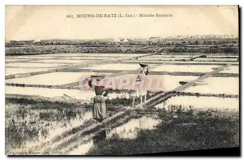 Cartes postales Bourg de Batz Marais Salants