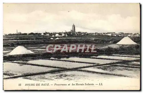 Ansichtskarte AK Bourg de Batz Panorama et les Marais Salants