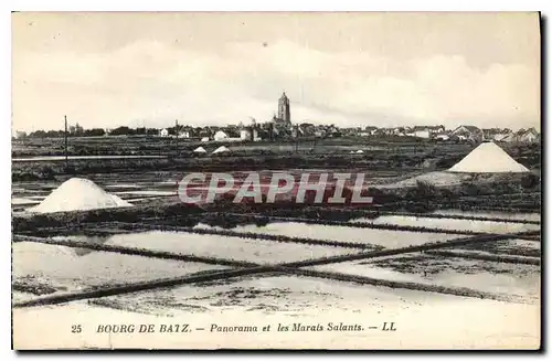 Cartes postales Bourg de Batz Panorama et les Marais Salants