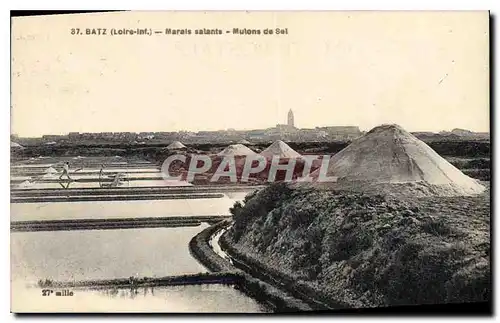 Cartes postales Batz Les Marais salants Mulons de Sel