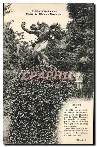 Cartes postales Montargis Loiret Statue du Chien de Montargis