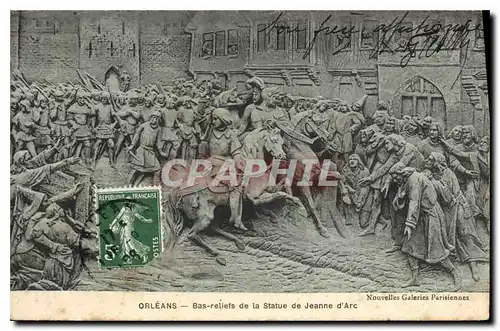 Ansichtskarte AK Orleans Bas reliefs de la Statue de Jeanne d'Arc