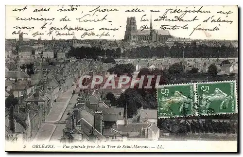 Cartes postales Orleans Vue generale prise de la Tour de Saint Marceau