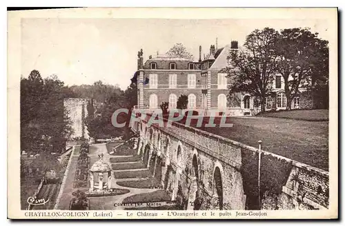 Cartes postales Chatillon Coligny Loiret Le Chateau L'Orangerie et le puits Jean Goujon