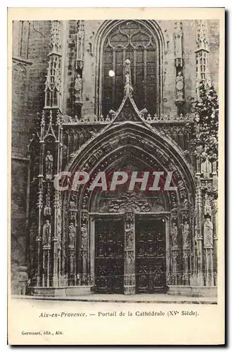 Ansichtskarte AK Aix en Provence Portail de la Cathedrale XV siecle