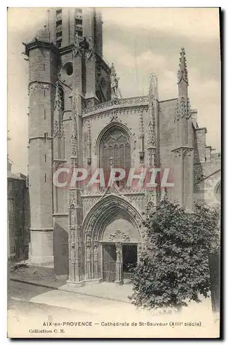 Ansichtskarte AK Aix en Provence Cathedrale de St Sauveur