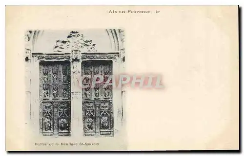 Cartes postales Aix en Provence Portail de la Basilique Saint Sauveur