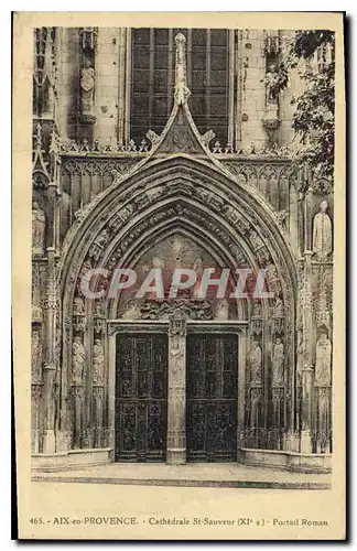 Ansichtskarte AK Aix en Provence Cathedrale Saint Sauveur XI siecle Portail Roman