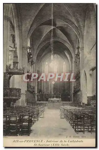 Ansichtskarte AK Aix en Provence Interieur de la Cathedrale Saint Sauveur XIII siecle