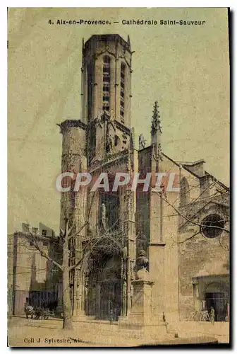 Ansichtskarte AK Aix en Provence Cathedrale Saint Sauveur (carte toilee)