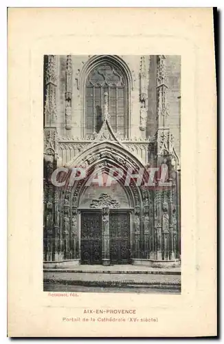 Ansichtskarte AK Aix en Provence Portail de la Cathedrale XV Siecle