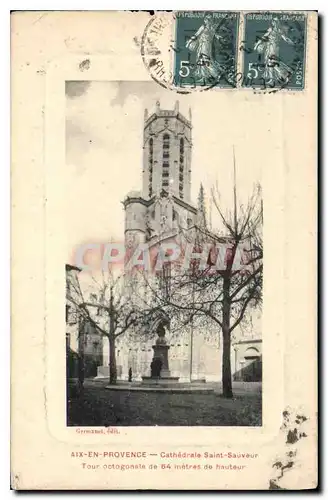 Ansichtskarte AK Aix en Provence Cathedrale Saint Sauveur Tour octogonale