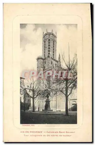 Ansichtskarte AK Aix en Provence Cathedrale Saint Sauveur Tour octogonale