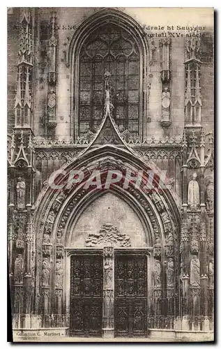 Cartes postales Aix en Provence Cathedrale St Sauveur Portail XVe siecle