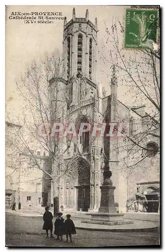 Cartes postales Aix en Provence Cathedrale St Sauveur XV siecle