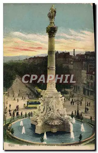 Cartes postales Marseille fontaine Cantini de Prado