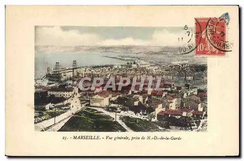 Cartes postales Marseille vue generale prise de N D de la garde